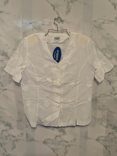 Women's Summer of Europe Short Sleeve Shirt (White)