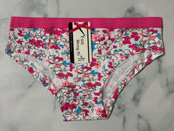 Women's Floral Print Pink Panties Underwear Low Rise
