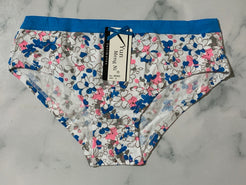 Women's Floral Print Blue Panties Underwear Low Rise