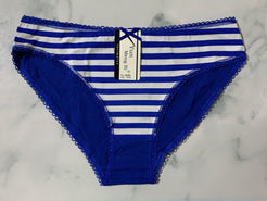 Women's Stripe Print Blue/White Panties Underwear Low Rise