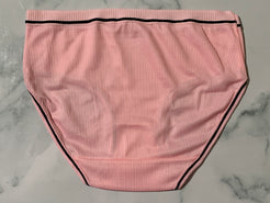 Women's Pink Threaded Bow Princess Panties Underwear Briefs Mid Rise