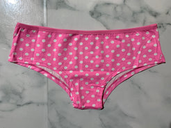 Women's Pink/White Hipster Polka Dot Briefs Panties Underwear Low Rise