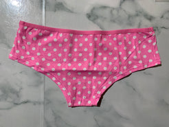 Women's Pink/White Hipster Polka Dot Briefs Panties Underwear Low Rise