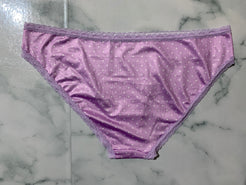 Women's Purple/White Lace Polka Dot Briefs Panties Underwear Low Rise