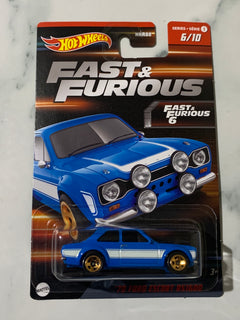 Hot Wheels Fast & Furious 6/10 '70 Ford Escort RS1600 (Orange Stripes)