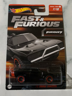 Hot Wheels Fast & Furious 7/10 '70 Dodge Charger (Orange Stripe)